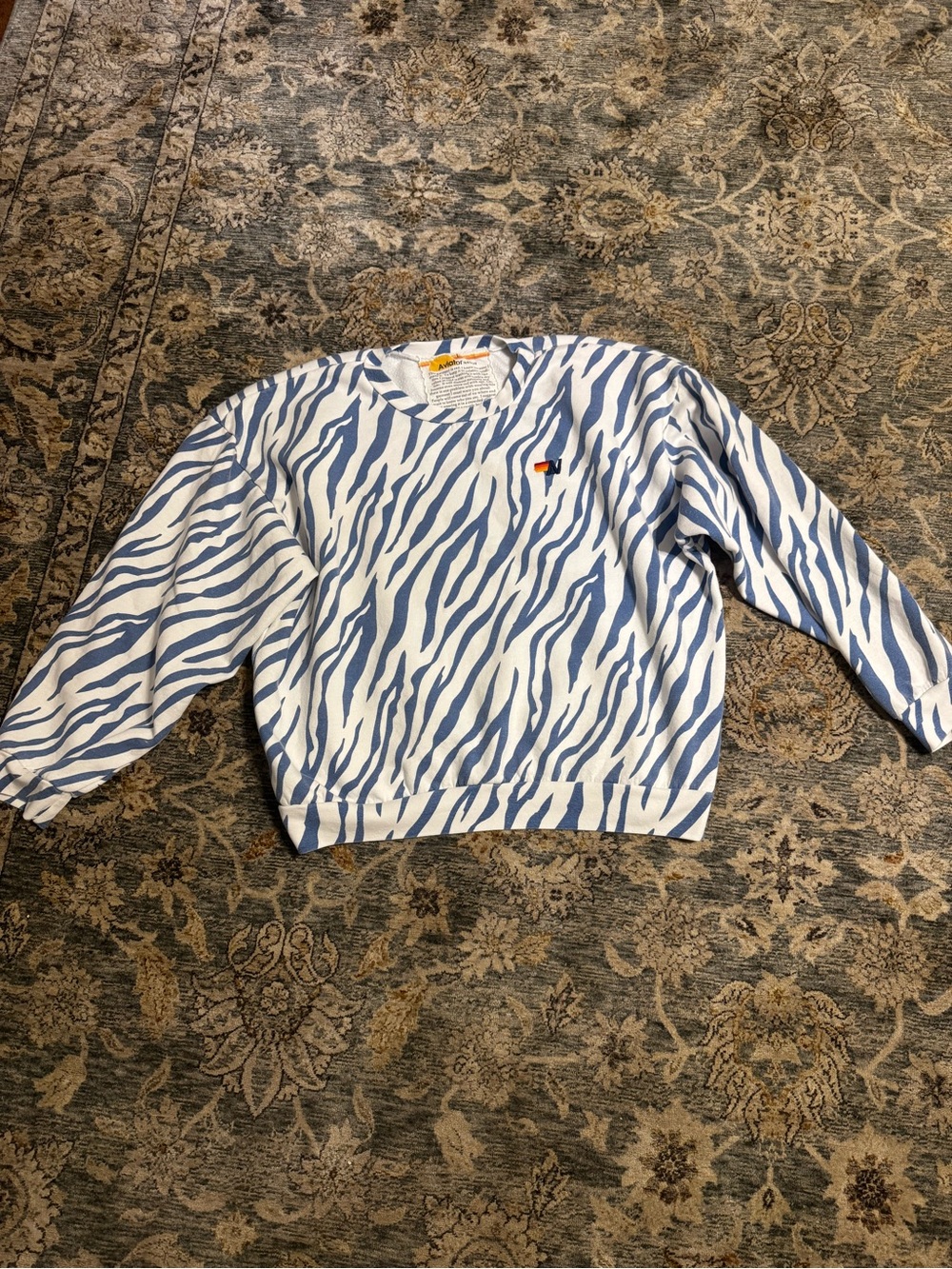 Aviator Nation Zebra print sweatshirt
